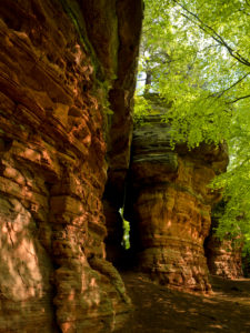 Germany, Rhineland-Palatinate, nature reserve Palatine wood, Eppenbrunn, "Altschlossfelsen" from new red sandstone Germany, Rhineland-Palatinate, nature reserve Palatine wood, Eppenbrunn, "Altschlossfelsen" from new red sandstone